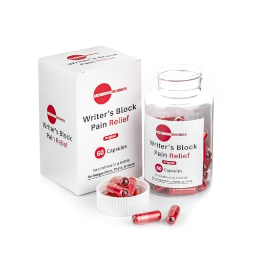 Recording Business Writer's Block Pain Relief (60 Original Songwriting Prompts in Capsules) for Artists/Musicians, Songwriters, & Poets
