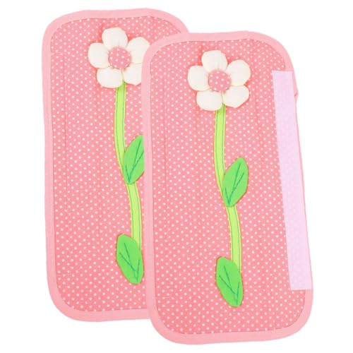 LOLIPPYY 2 piezas Cubiertas para Manijas de Frigorífico Fundas Decorativas Antideslizantes para Puertas de Refrigerador y Electrodomésticos de Cocina Protección contra Manchas y Color Rosa
