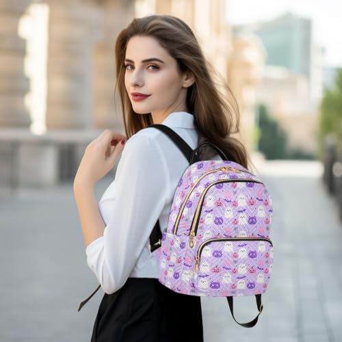Mochila de poliéster gótica pastel S de mujer cómoda para uso casual con cremalleras 6
