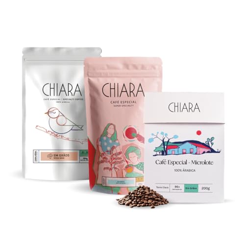 Caffè Chiara Kit Degustação Café Especial em Grãos Flor, Tangará e Microlote