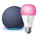 Echo Dot (5th Gen, 2022 release) in Deep Sea Blue bundle with TP-Link Kasa Smart Color Bulb - Image 2
