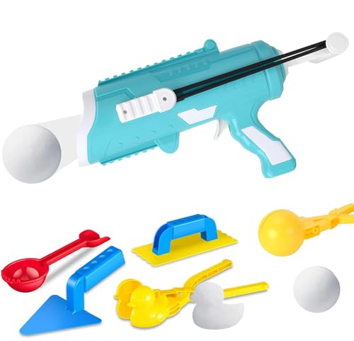 ChaneeHann Lanzador de Bolas de Nieve,Pistola de Bolas de Nieve,Clip de Bolas de Nieve,Fabricante de Bolas de Nieve al Aire Libre para Niños,Niñas,para La Playa,Patio de Recreo,Al Aire Libre