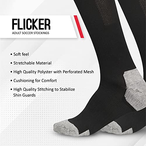 Image of Vector X Flicker Stockings | Nylon Mesh Stretchable Material Knee Length Unisex Pack of 1 Pair
