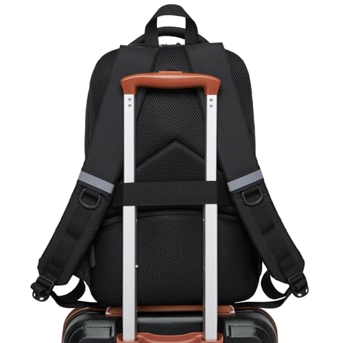 Kono Mochila Portátil para Ordenador 15.6 Pulgadas Antirrobo e Impermeable, Ligera y Multifunción para Trabajo, Universidad, Viaje, Escuela, Negocios y Uso Diario (A-Negro) - imagen 6