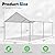 Quictent 10x15 ft Heavy Duty Car Canopy Galvanized Frame Carport Outdoor Party Tent Boat Shelter with 3 Reinforced Steel Cables - White