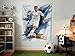 Cristiano Ronaldo World Cup Soccer Tapestry for Teens Fans - Single-Sided HD Fade-Resistant Print, Machine Washable Polyester, 4 Corner Grommets, Indoor Wall Decor for Bedroom/Living Room, 35.4x47.2 Inches (White)