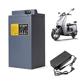HJGHY Batteria per Moto elettrica 48V 60V 72V Batteria al Litio ad Alta capacità 15Ah 20Ah 25Ah 35Ah 45Ah 55Ah 65Ah Batterie Integrate per Triciclo/Scooter/ciclomotore,48v20ah