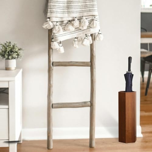Vintage Wooden Umbrella Stand, Elegant Entryway nizer with Storage Basket for Umbrellas and Canes, Stylish Home Decor, Functional Umbrella Holder