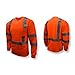 Radians ST21-3POS-L Class 3 Max-Dri Moisture Wicking Mesh Long Sleeve Safety T-Shirt, Large, Orange