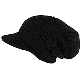 Nyls Création Bonnet Casquette Rasta Noir Kifty Mixte, Noir, Taille unique