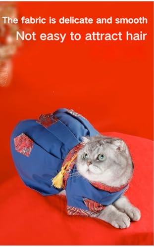 Disfraz Wuxia Tang Dynasty para perros y gatos, seda lujosa, talla S miniatura 3