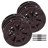 SEWACC Juego de 4 Ruedas de Agua Miniatura para Fuente de Jardín y Acuario Color Marrón Ruedas Giratorias Decorativas para Exterior Accesorio Tradicional para Fuentes y Decoración de