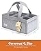 PeraBella Diaper Caddy Organizer with Handle, Baby Shower Gifts Basket Bag, Registry Search Must Haves Items, Nursery Storage Organizer for Newborn Girl Boy, Baby Bag Essentials, Car Diaper Caddy Cart