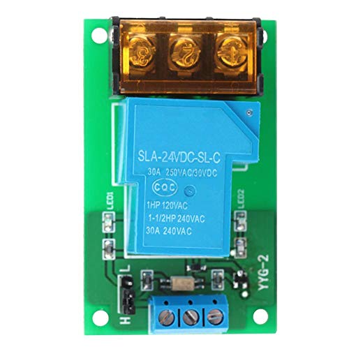 Relay Module Relay Power Switch Module, One Channel Relay Module Board High/Low Level Trigger with Optical Isolation Relay Module, 30A YYG-2 1 Relay Module with Optocoupler(24VDC)