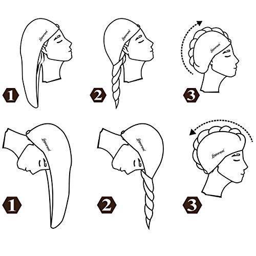 Leporem Extra Large (30 Inch X 11 Inch) 3 Pack Microfiber Hair Towel - Ultra Absorbent & Quick Dry Hair Turban For Curly, Long & Thick Hair, Anti Frizz, Hair Repair Towel Wrap For Women, Kids #TOP7