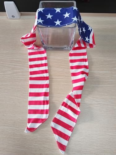 Image of American Flag Bandana Independence Day Headband for 4th of July USA Bandana USA Flag Unisex Patriotic Accessories