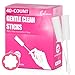 (40-Pack) Calvana White Drip Sticks for Females, Drip Stick Absorbing Sponge, Awkward Essentials, Soft and Comfortable Design, Long Handle Easy Grip, Individually Packaged