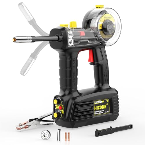 Image of HIZONE 100A Hand Held MIG Welder, 2025 Newest 110V Portable Flux Core Welder with 360° Mig Torch, Gasless Handheld MIG Welding Machine for Home & DIY Projects
