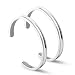 NewChiChi Cheveux Cravate Bracelet Réglable en Acier Inoxydable Cheveux Cravate Bracelet Bracelets Bracelets Côtelé Manchette Bracelet Haute Poli Bracelet Bijoux pour Femmes Hommes