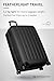 HAUPTSTADTKOFFER - Spree - Luggage Suitcase Hardside Spinner Trolley Expandable 75 cm TSA, Black