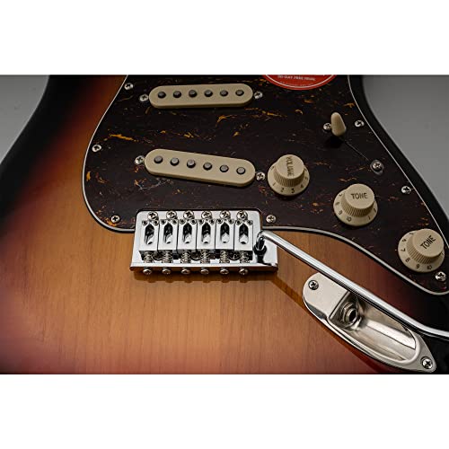 Musiclily Pro 54mm Set de chevalet Tremolo moderne pour guitare électrique de style Strat, Chrome - Les Beatles, Paul McCartney, John Lennon, RIngo Starr, George Harrison Musiclily Pro 54mm Set de chevalet Tremolo moderne pour guitare électrique de style Strat, Chrome – Image 7