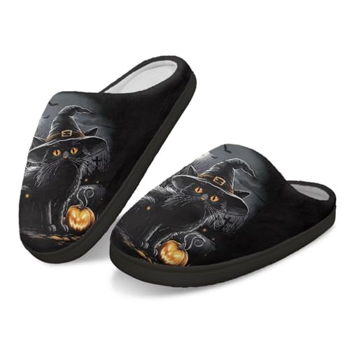 Lotusorchid Cozy House Slipper for Women Men, Comfy Fuzzy Flannel Slippers for Indoor Outdoor, Washable Warm Sleep Slipper Memory Foam Open Back House Shoes3