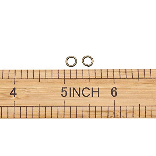 Kissitty 50G Antique Bronze Plated Brass Open Jump Rings 6X1Mm Round Chainmail Jewelry Making Connectors (About 450Pcs) #TOP5