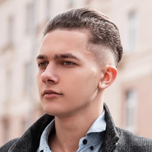 6 Paar Silber Ohrstecker Herren Runde Edelstahl Ohrstecker Männer Schwarz Hypoallergen Ohrringe 4–10 Mm Fake Plug Tunnel Piercing Herrenohrringe Set Für Männer Und Frauen（2）