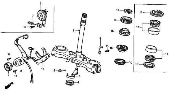 MD20 純正 フロントフォークOHセット 14点 XLR250R バハ MD22 前期 XLR BAJA フォークシール ガイドブ