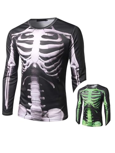 Hum ICEVALLEY ® grunge skeleton ロンT Amazon.com: GRATJCIN 3D-Print Skeleton Long Sleeve Unisex T-Shirt