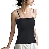 [Reyika] カップ付きキャミソール レディース チューブトップ ストラップ取り外し可能 柔らかい 快適 肌優しい キャミソール インナー トップス