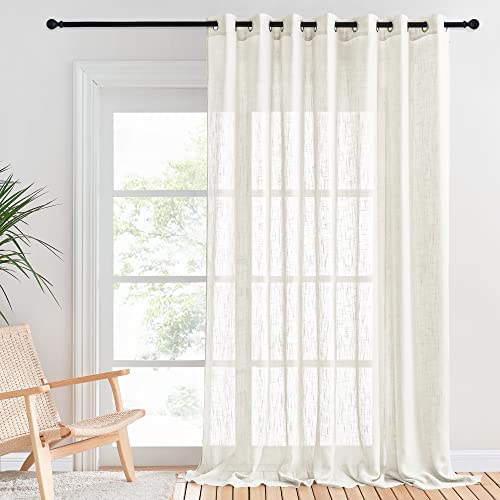 PONY DANCE Extra Wide Net Curtain for Living Room