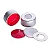 Microliter 11-0030AT-B AlumiTin Crimp-Top Seal with PTFE/Silicone Septa, Silver, 11 mm Cap Size (Pack of 2000)