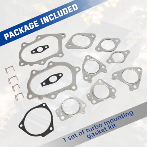 Image of Turbo Mounting Gasket Kit for Chevy GMC Silverado Sierra 6.6L Duramax, Replace for GS33678