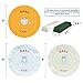 SALI 4 Pack Polishing Wheel for Bench Grinder - 6 Inch Buffing Wheel Set (2 Yellow Cotton, 2 White Cotton) - Buffer Polisher Pad With 1/2'' Arbor Hole and Polishing Compound Kit