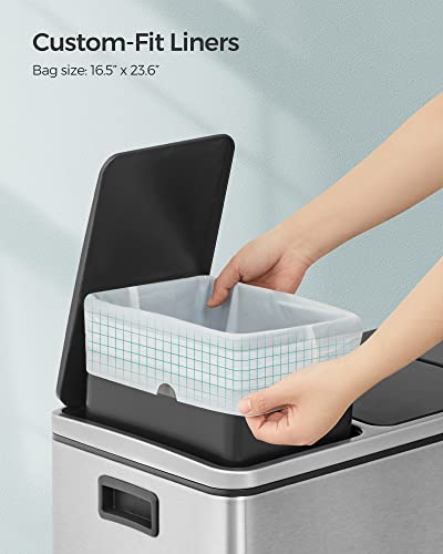 Songmics Small Trash Bags For 4-5.3 Gallon Trash Cans, Drawstring Garbage Bags, Liner Code 020A, 2 Rolls, 80 Count, White Ukrb020A02 #TOP7