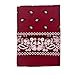 Sosun Bandana, 100% Cotton Paisley Scarf, Headwear, Face Mask, for Men or Women Black, Burgundy, White