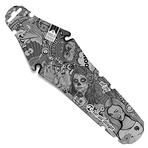 Rie:Sel Design Standard Sized Rear Fender; Stickerbomb Ultra Black - FE-R044