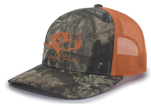 Image of Heritage Pride Deer Hunting Fishing Duck Hunt Mens Embroidered Mesh Back Trucker Hat
