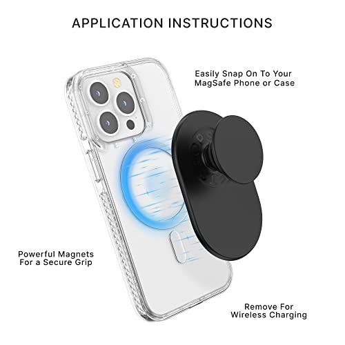 PopSockets PopGrip para MagSafe: Aderência e suporte para telefones e capas, remoção e reposicioname