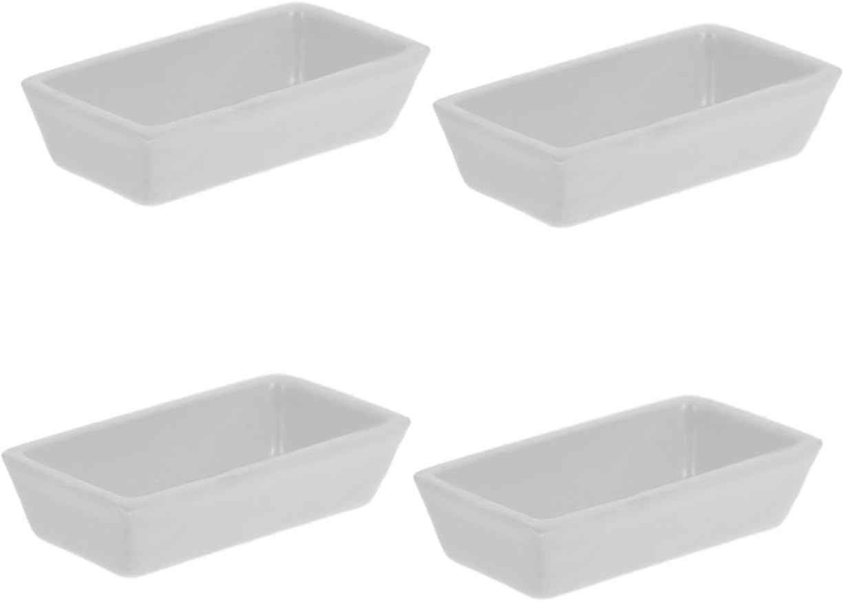 KICHOUSE 4pcs Ceramic Sauce Bowl Dipping Dishes Bowls for Side Dishes Porcelain Serving