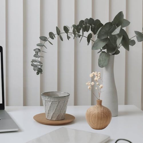 Support de fleurs de table en bois rustique pour ornement et fêtes - 5