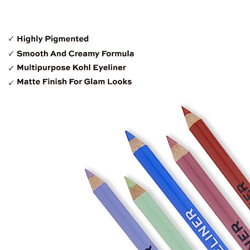 Image of Relove- Coloured Kohl Eyeliner- Orange | Highly Pigmented | Smooth and Creamy Formula |Kohl Eyeliner |Matte finish for glam looks | 1.2gm (Pack of 2)