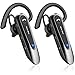 New Bee Bluetooth Headset Wireless Freisprech Telefon mit Dual Mic V5.0 Freisprech-Bluetooth-Ohrhörer mit 20 Stunden Sprechzeit Mic Mute Zwei-Geräte-Verbindung für iPhone, Android und Laptop (2 Pack)