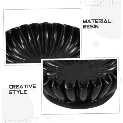 Cuenco negro de resina higiénico y fácil de limpiar para decoración 4
