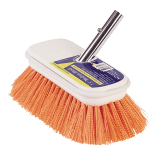 Brosse orange Swobbit médium à poils denses pour désincruster le sel sans rayer
