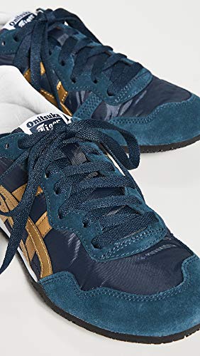 Onitsuka Tiger Women's Serrano Sneakers, Navy/Gold, 8 Wide Women/6.5 Men #TOP5