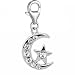 Moon and Star Charm for European Clip on Jewelry w/ Lobster Clasp