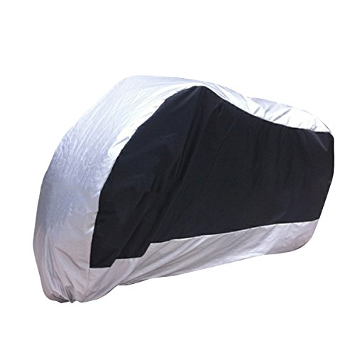 Alamor Motorrad Cover XL 2XL 3XL für BMW R1150GS Adventure R1200GS R1200RT/Honda Shadow Spirit Aero - Schwarz + Silber - XXL