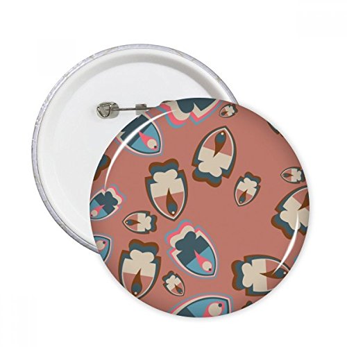 Pins badge rond poissons tropicaux multicolores DIYthinker en lot de 5 pièces taille XXL